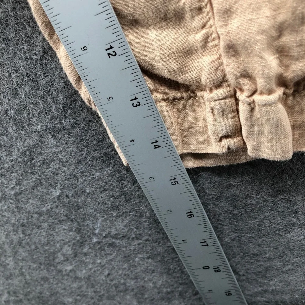 Zara Kids Boys 4T‎ 100% Linen Pants Cargo Jogger Beige Elastic Waist Summer